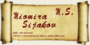 Miomira Šijakov vizit kartica